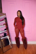 Dream Girl Bodysuit (Burgundy)