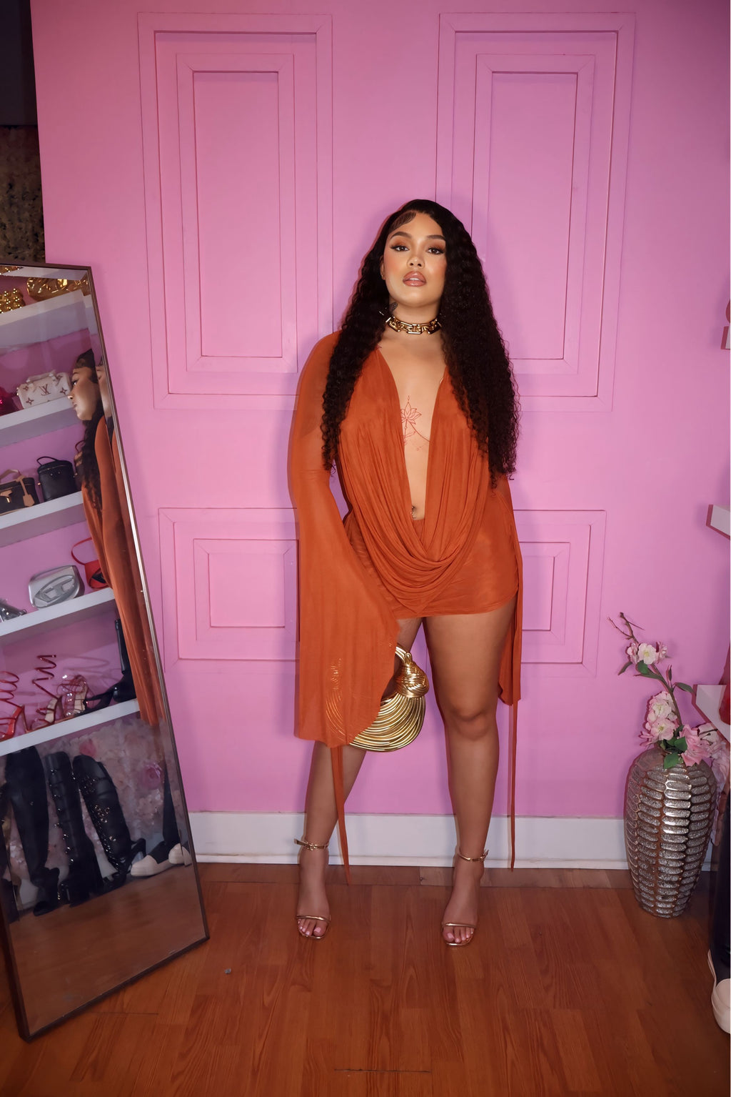 Soft Life Dress (Rust)
