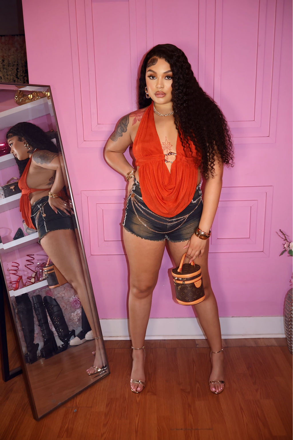 Draped Top (Red)