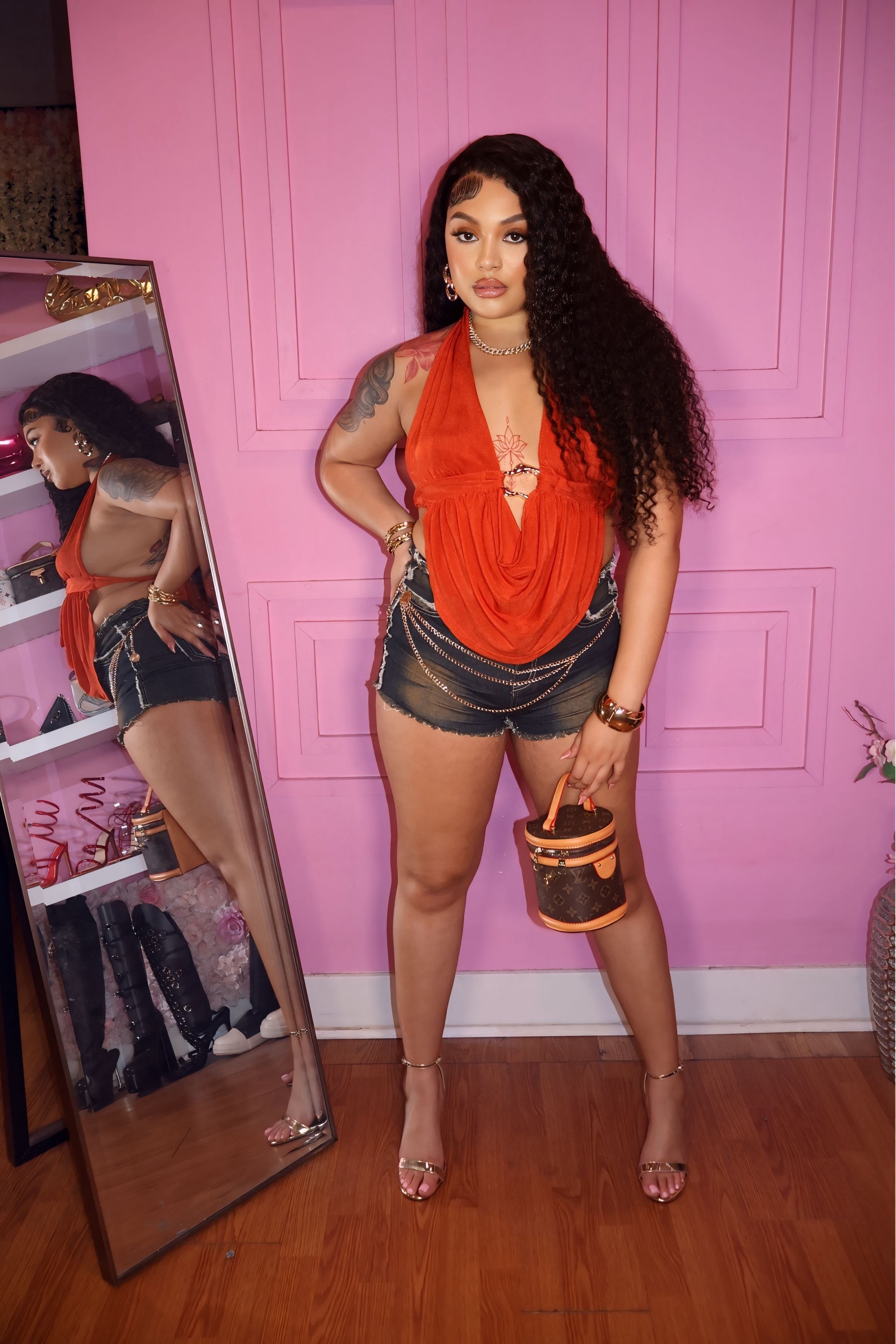 Draped Top (Red)