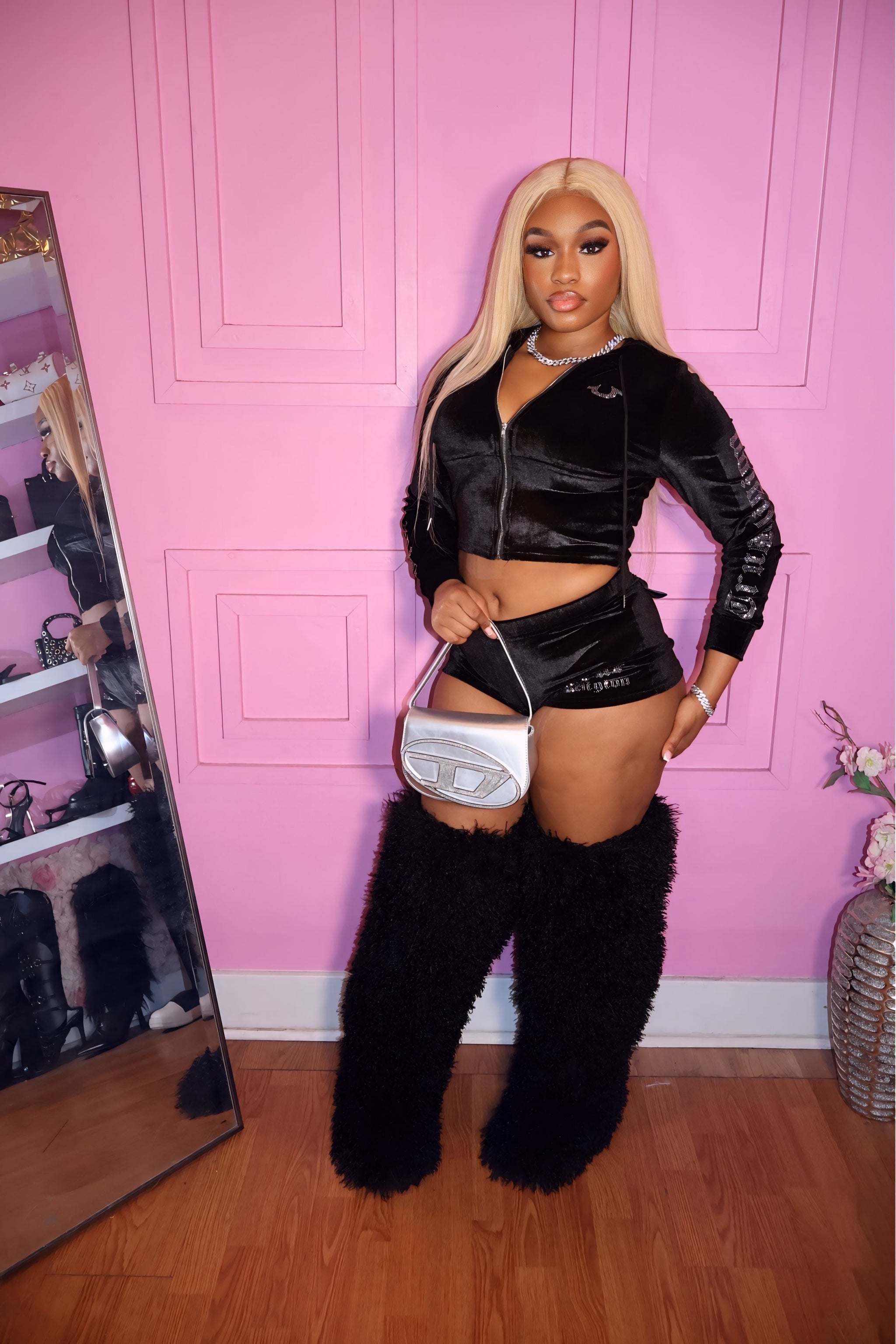 Truly Velvet Set (Black)