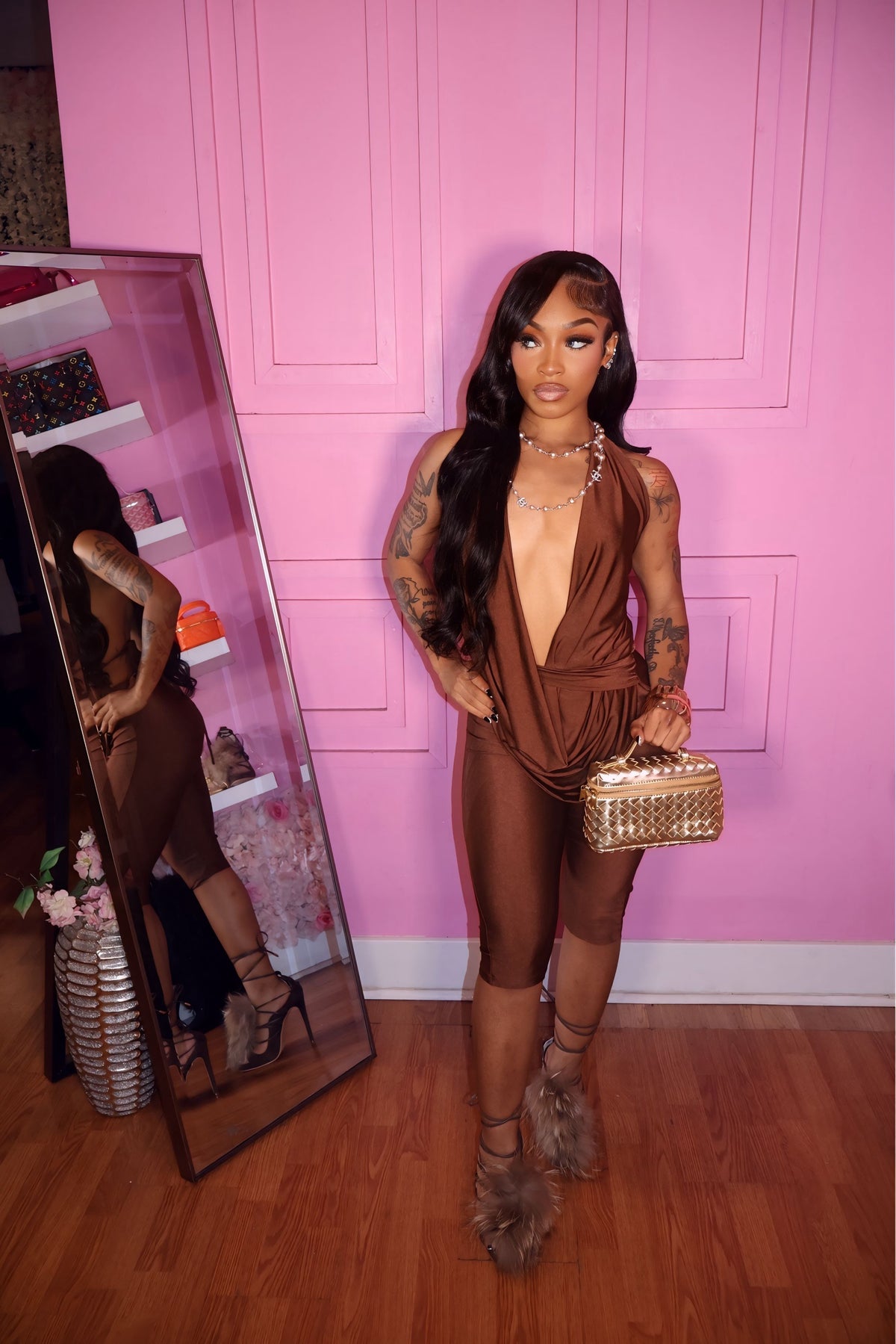 Addiction Jumpsuit (Brown)