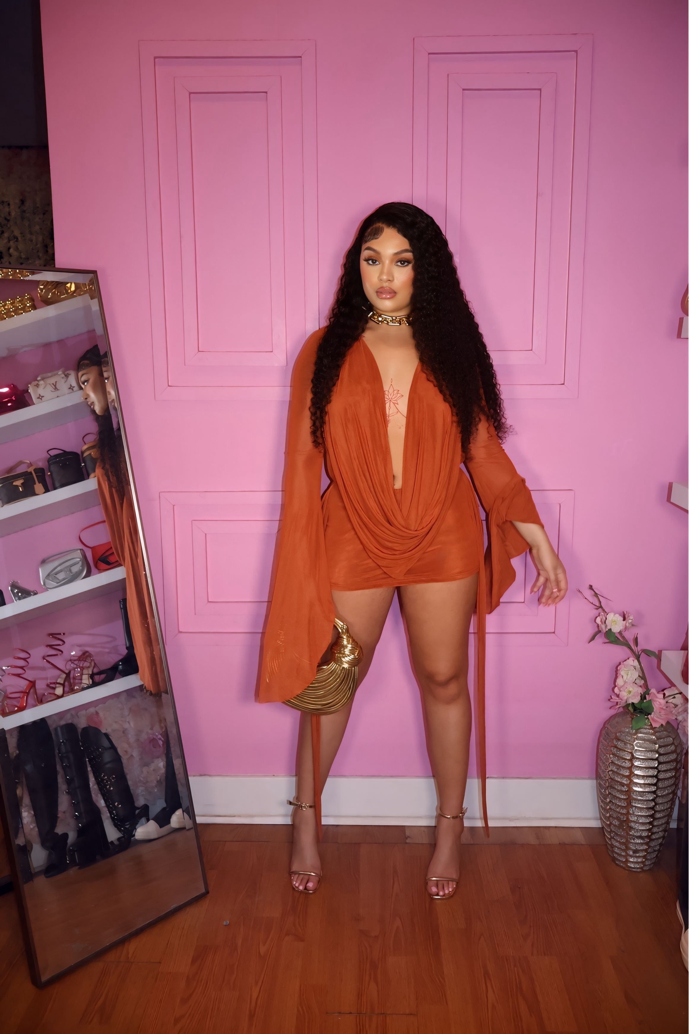 Soft Life Dress (Rust)