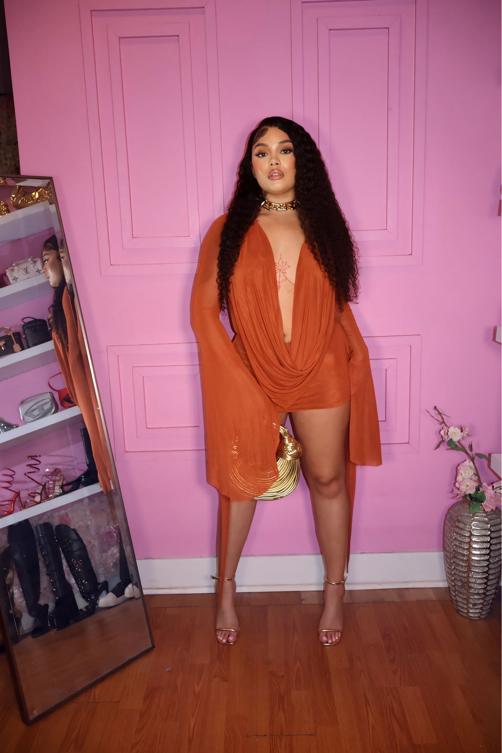 Soft Life Dress (Rust)