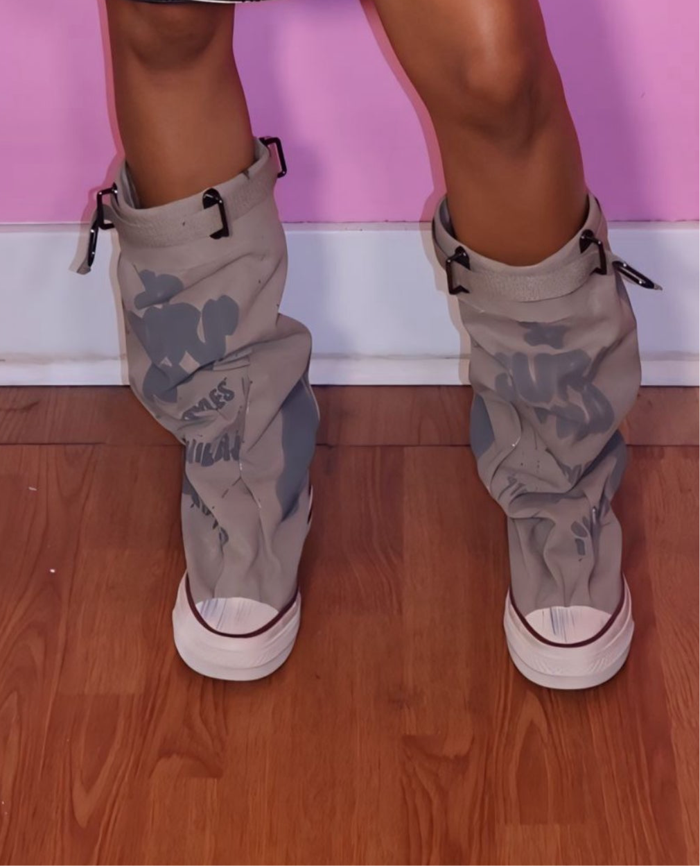 Graffiti Shoes (Khaki)