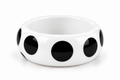 Pop Art Bangle- White & Bold Dot