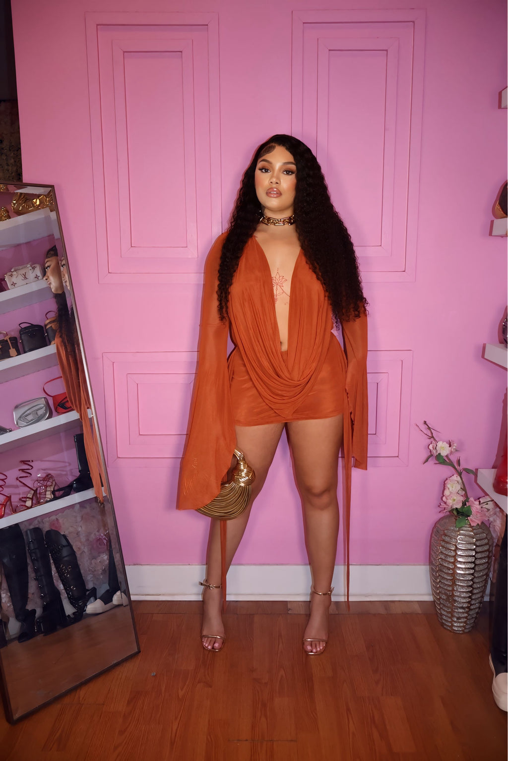 Soft Life Dress (Rust)