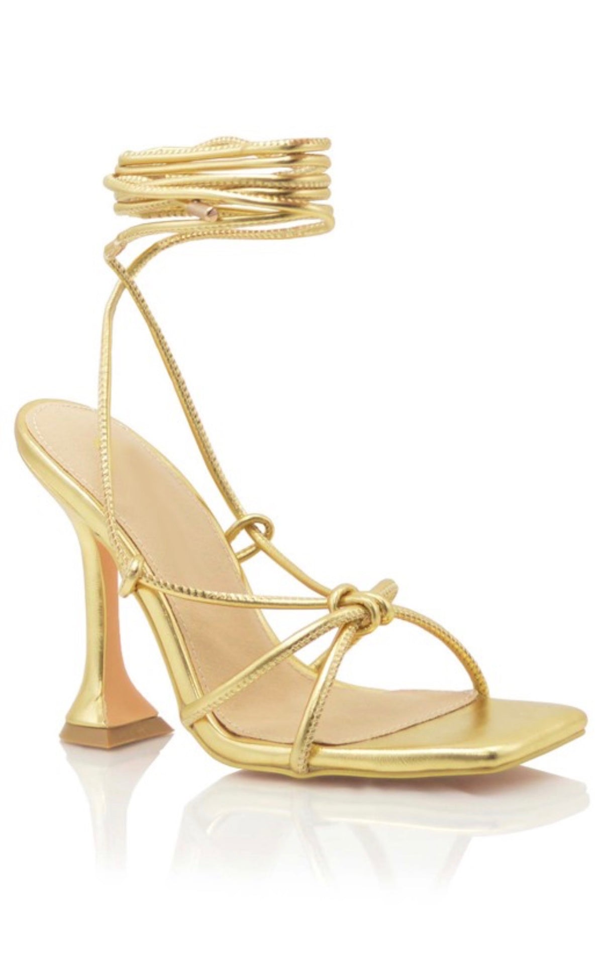 Fav Tie Up Heels (Gold)