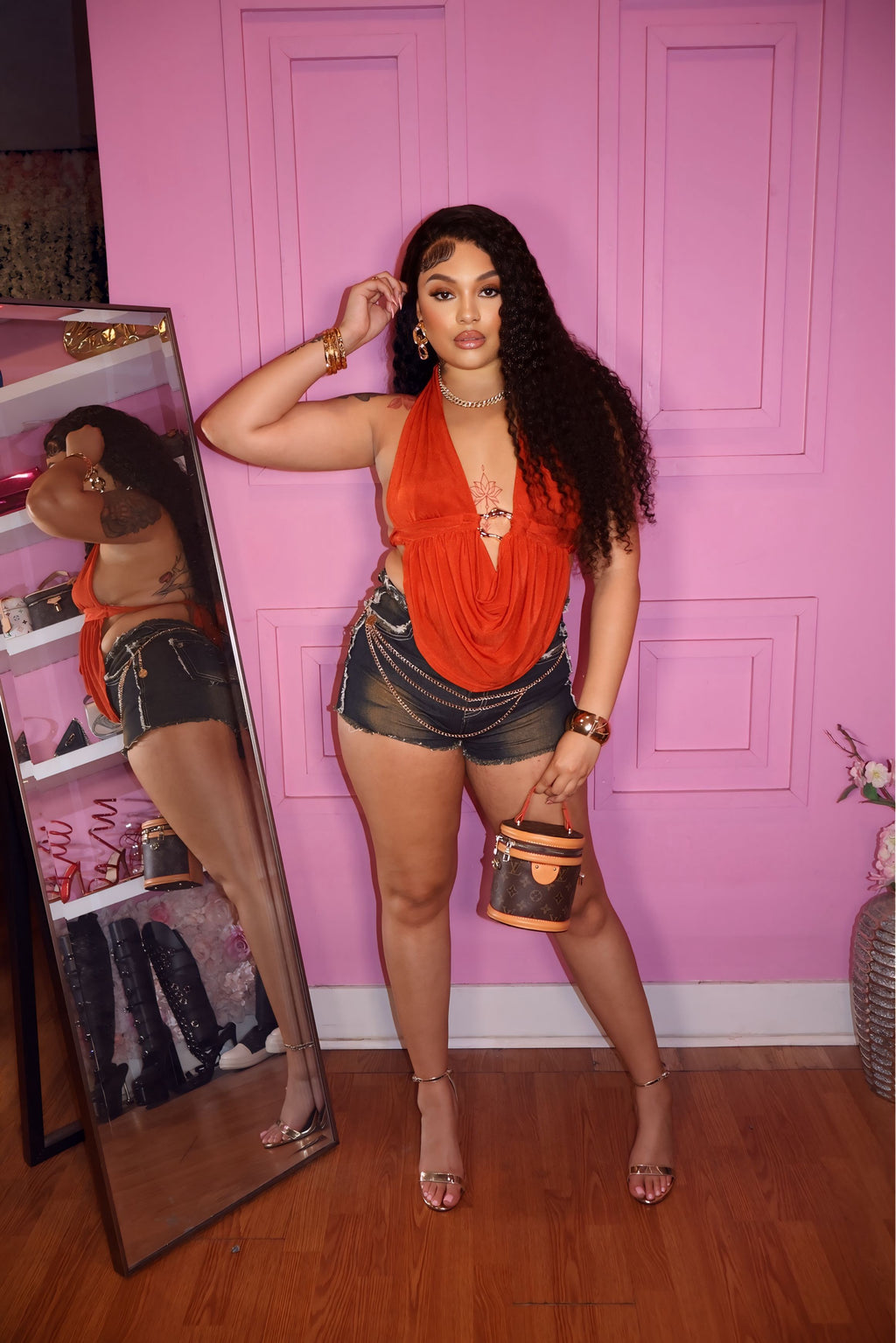 Draped Top (Red)
