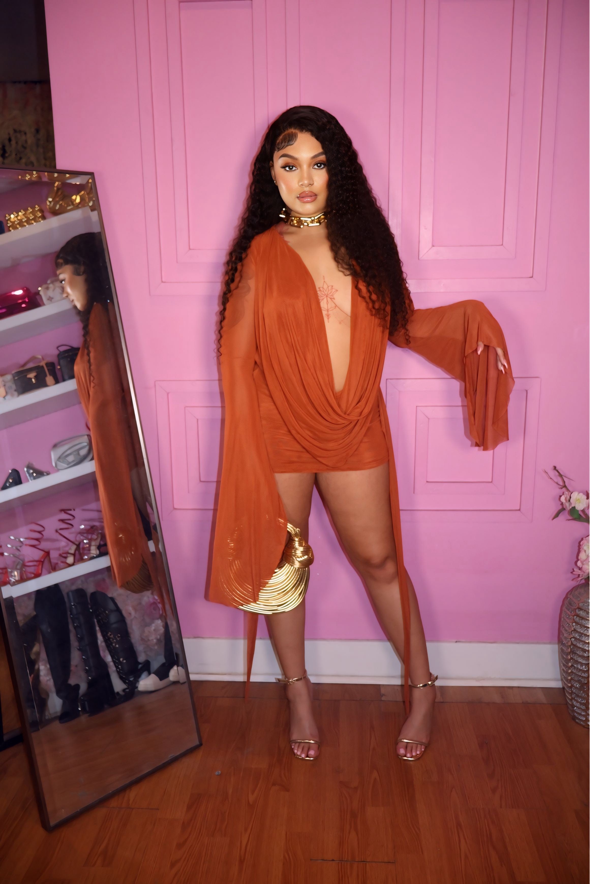 Soft Life Dress (Rust)