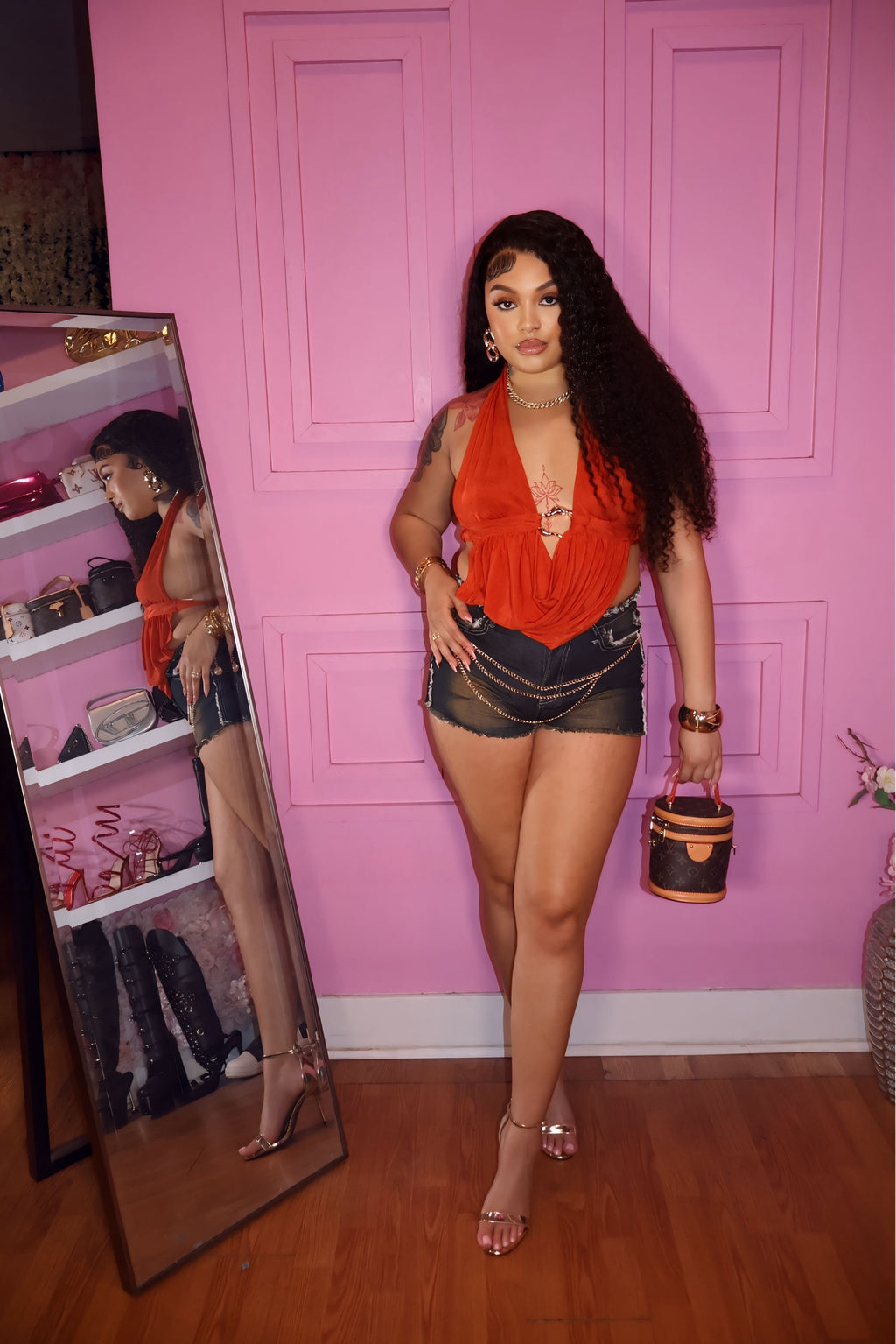 Draped Top (Red)