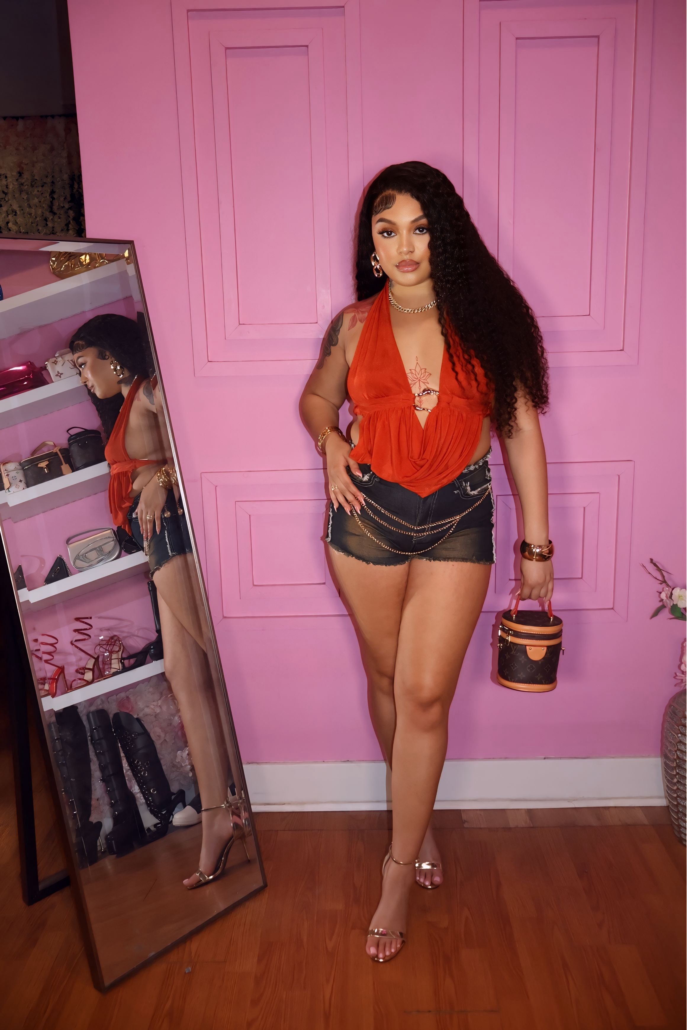 Draped Top (Red)