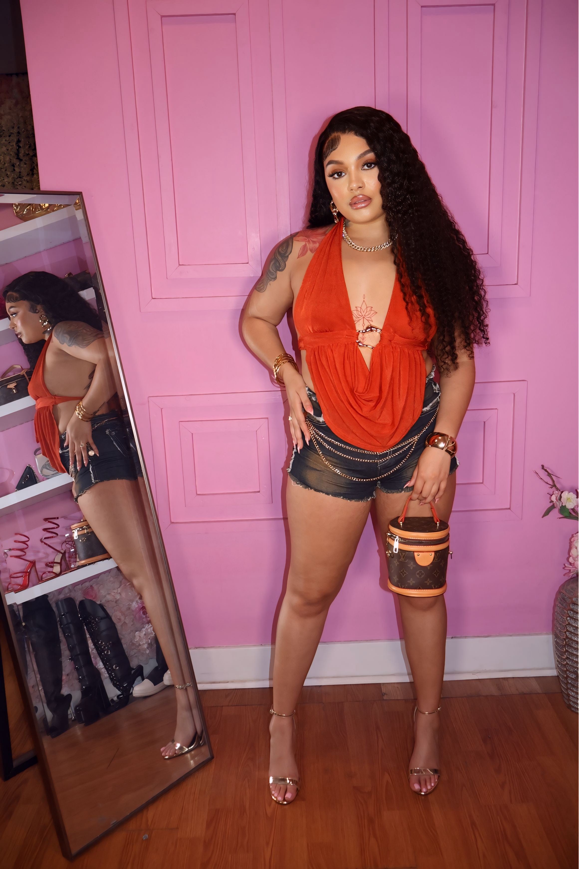 Draped Top (Red)