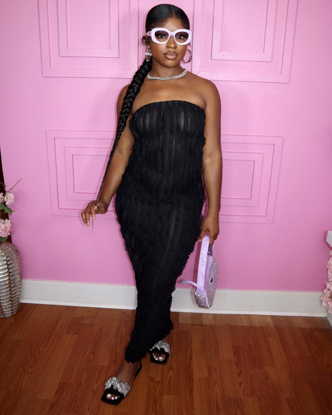 Pretty Mami Maxi Dress (Black)