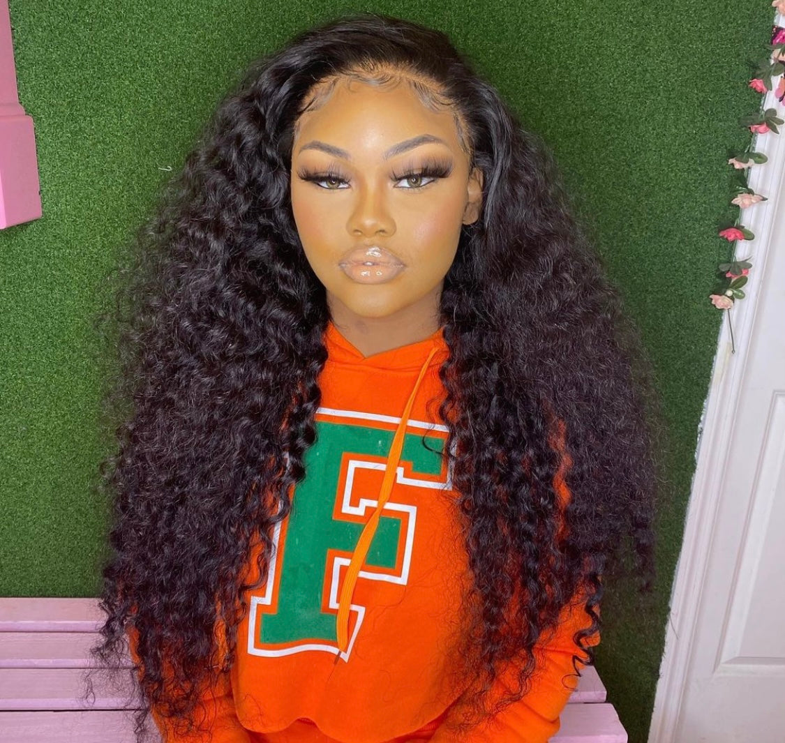 Lux Deep Wave Transparent Wig (Natural Color)