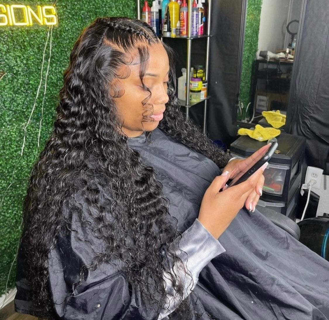 Lux Deep Wave Transparent Wig (Natural Color)