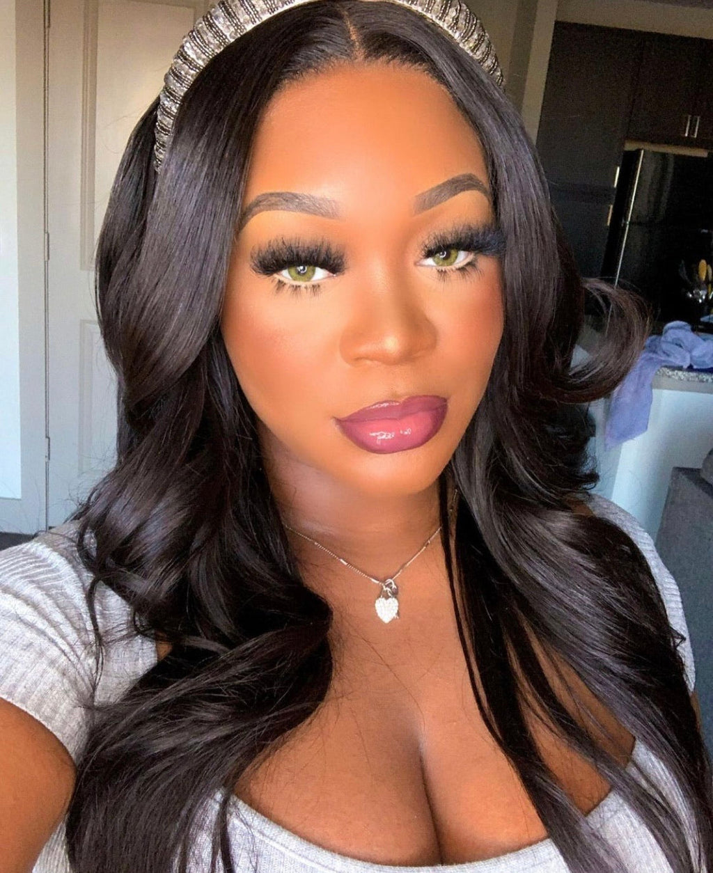 Posh Body Wave Transparent Closure Wig